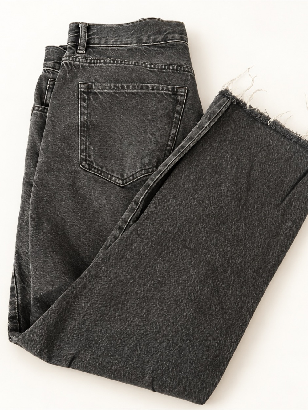 Pac Sun Black Washed High Rise Straight-Leg Jeans